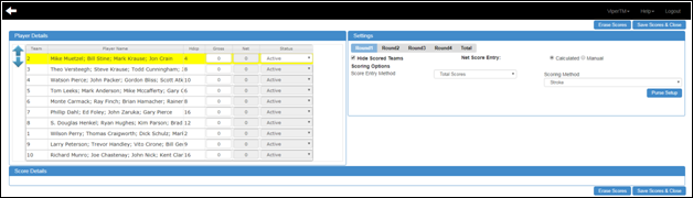 Score Entry Method